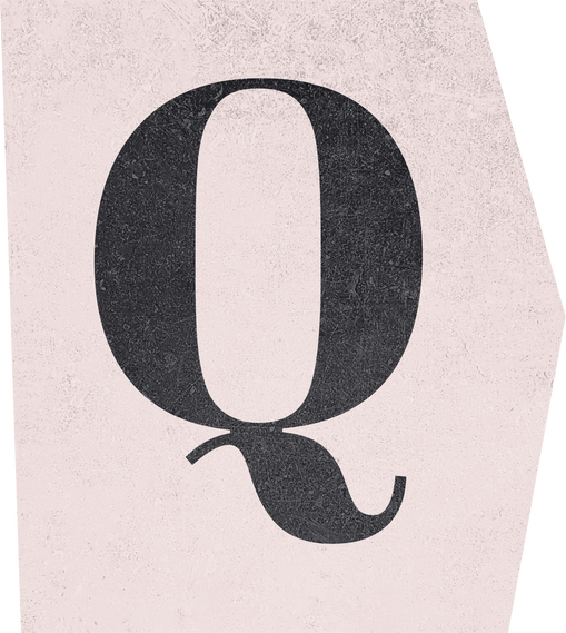 Collage letter Q